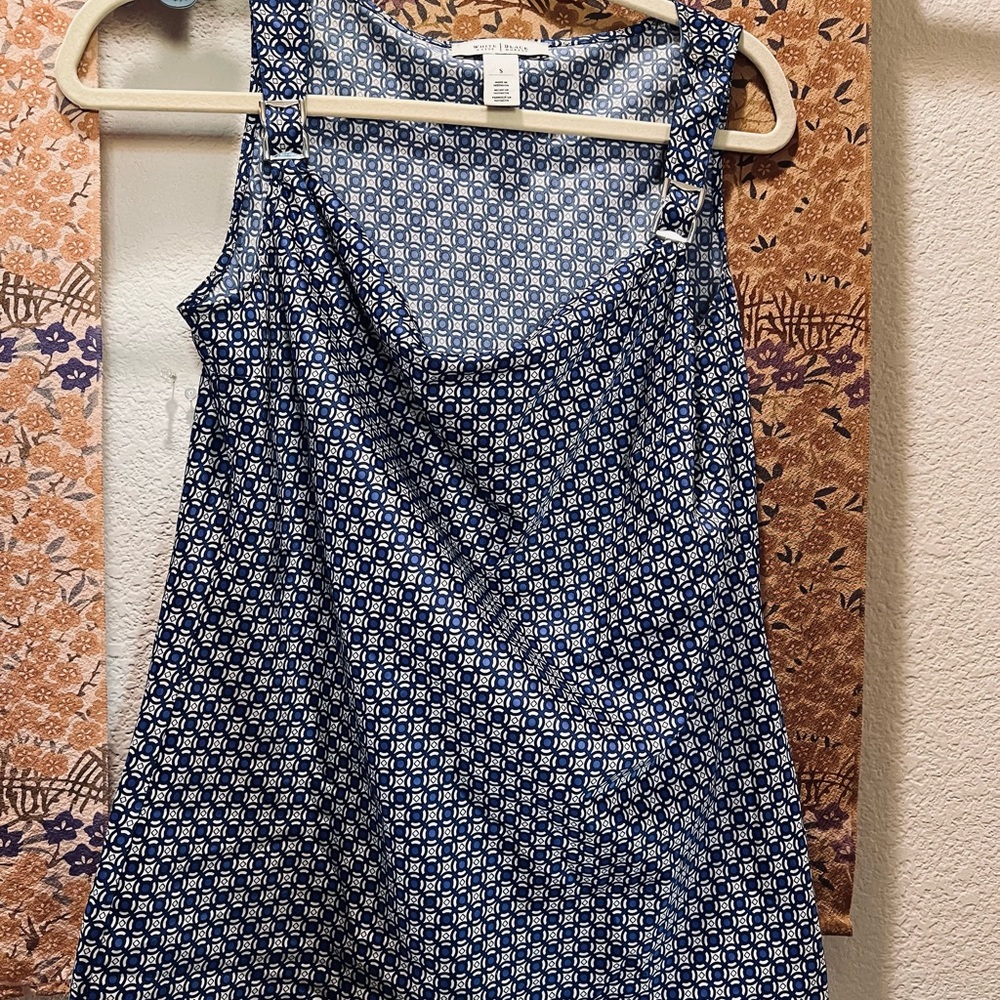 White House Black Market Silk Like Dress Tank Sz S